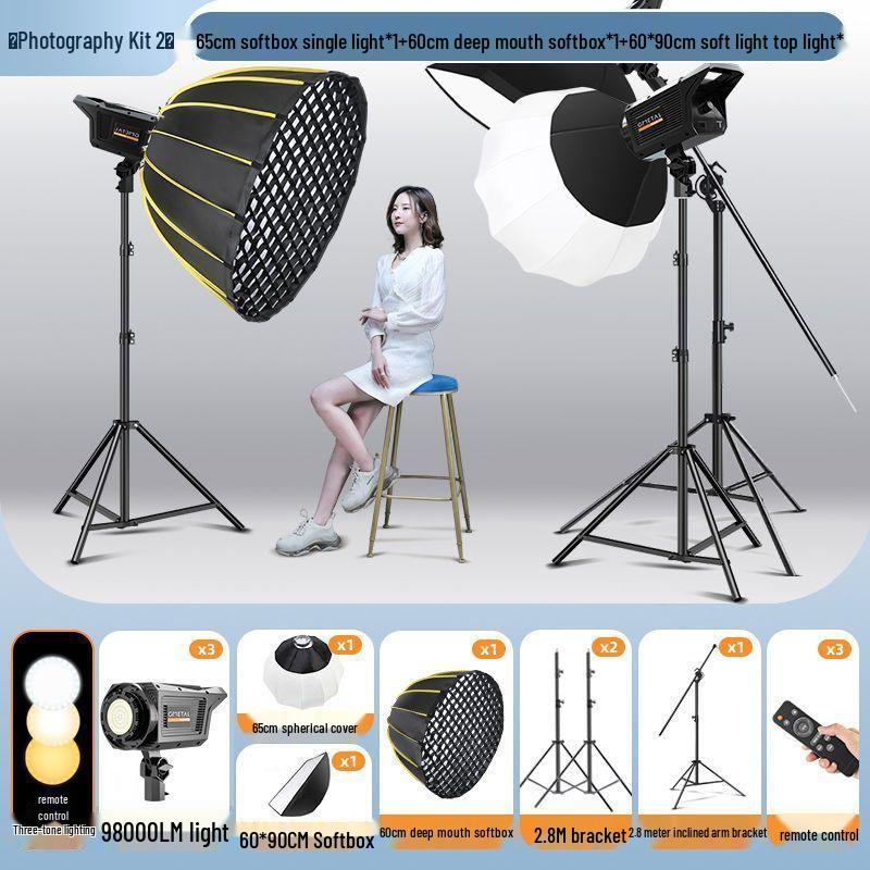 2025 Pro Streaming Beauty Fill Light with Parabolic Softbox Grid
