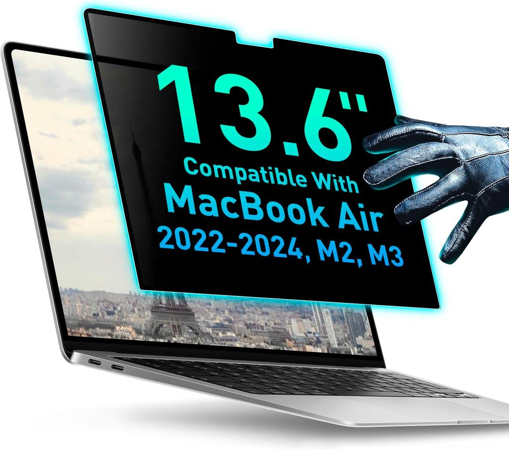 Magnetic Privacy Screen for MacBook Pro 14" M1, M2, M3 Anti-Blue Light Anti-Glare Laptop Screen Protector 13.6" 14" 15" 16" Blue Light Blocking Filter