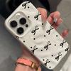 Black Bow Polka Dot Pattern Wave Texture Phone Case For iPhone 11 12 13 14 15 16 17 Pro Max 17 Air 14 15 Plus Back Cover