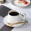 Solid Color Ceramic Coffee Cup and Plate Set, Restaurant Home Gift, Breakfast Milk Coffee Cup Ceramic Mug