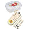 Skater Children's Lunch Box Trio Set Chopsticks Spoon Fork Kids Cutlery Antibacterial Treatment Easy to Open Sliding Type Made in Japan Noraneko Gunda