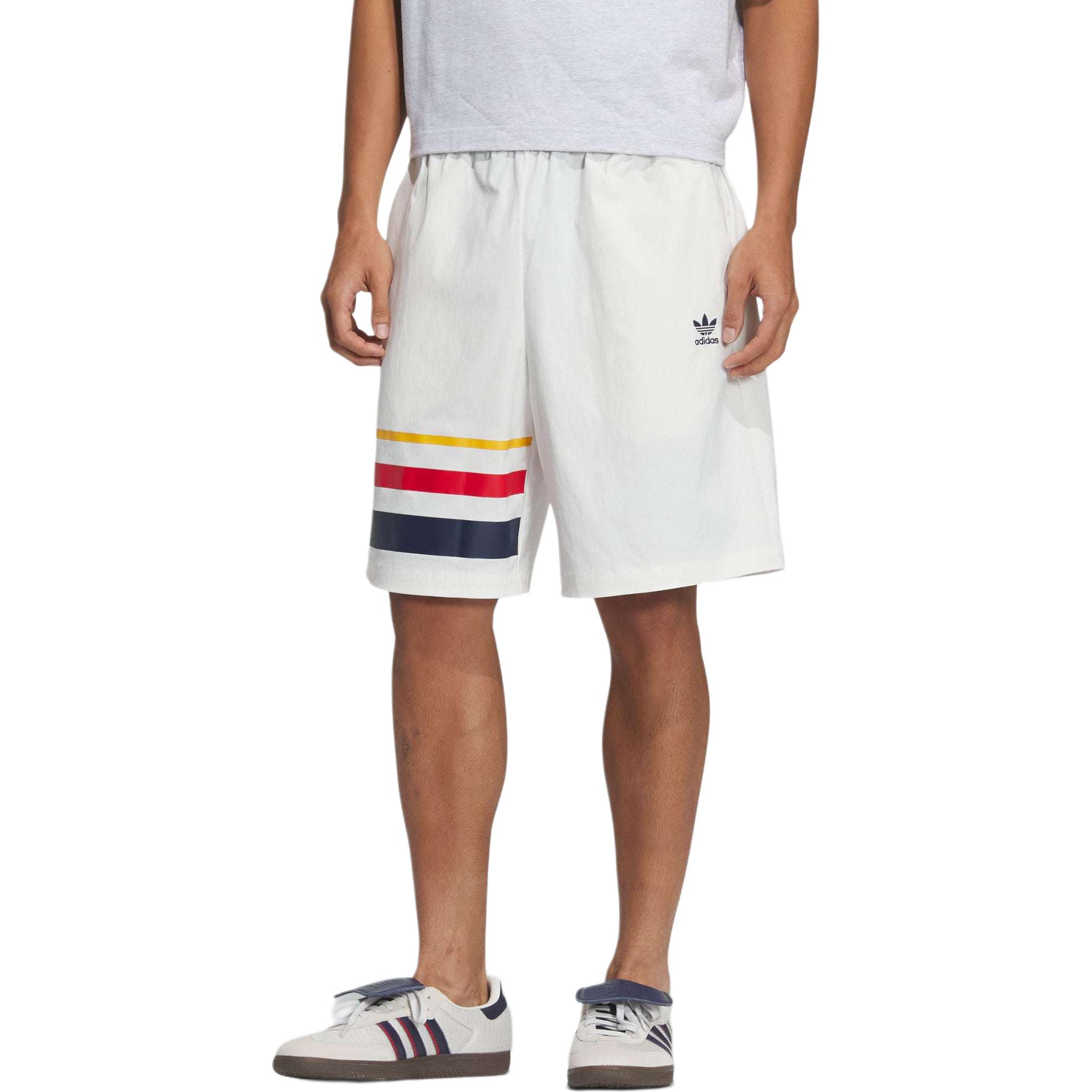 Adidas Originals Striped Retro Woven Sports Casual Shorts Men Shorts White JM7274 XL