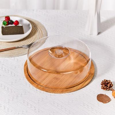 Alzata per Torta in Legno Alzata per Torta con Coperchio Alzata Espositore per Dolci
