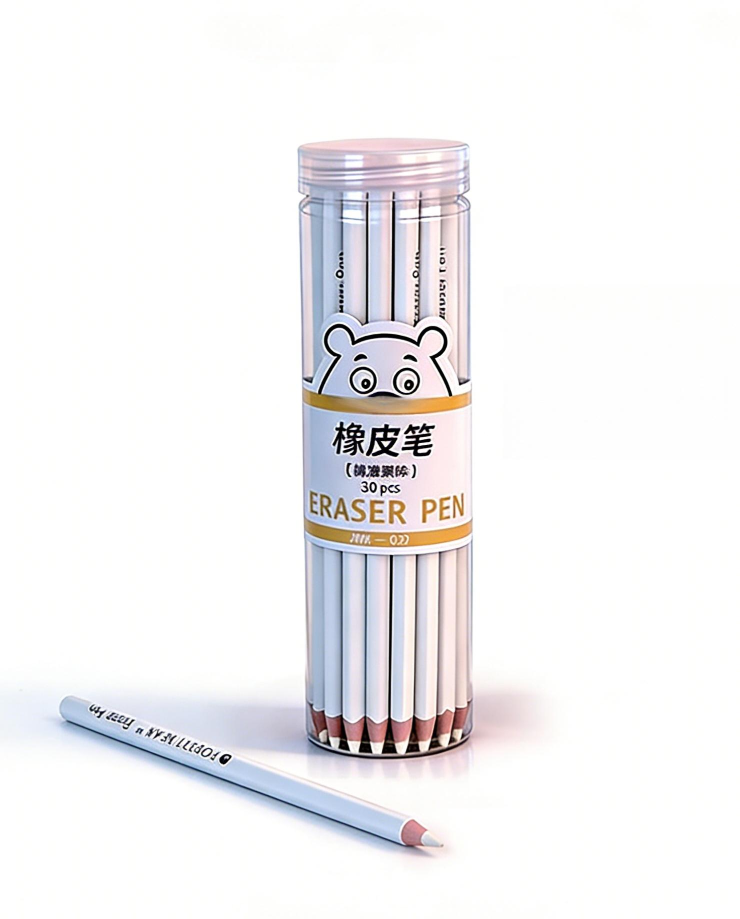 

Pencil-Shaped Eraser Pen, Soft Eraser Tip, Easy To Sharpen, Precise Correction For Sketching, Note-Taking, Stationery Gift