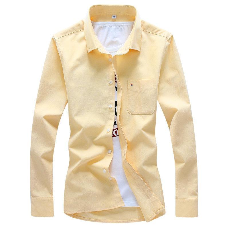 Men Oxford Button Down Long Sleeve Shirt With Chest Pocket Casual Formal Dress Shirt for Men