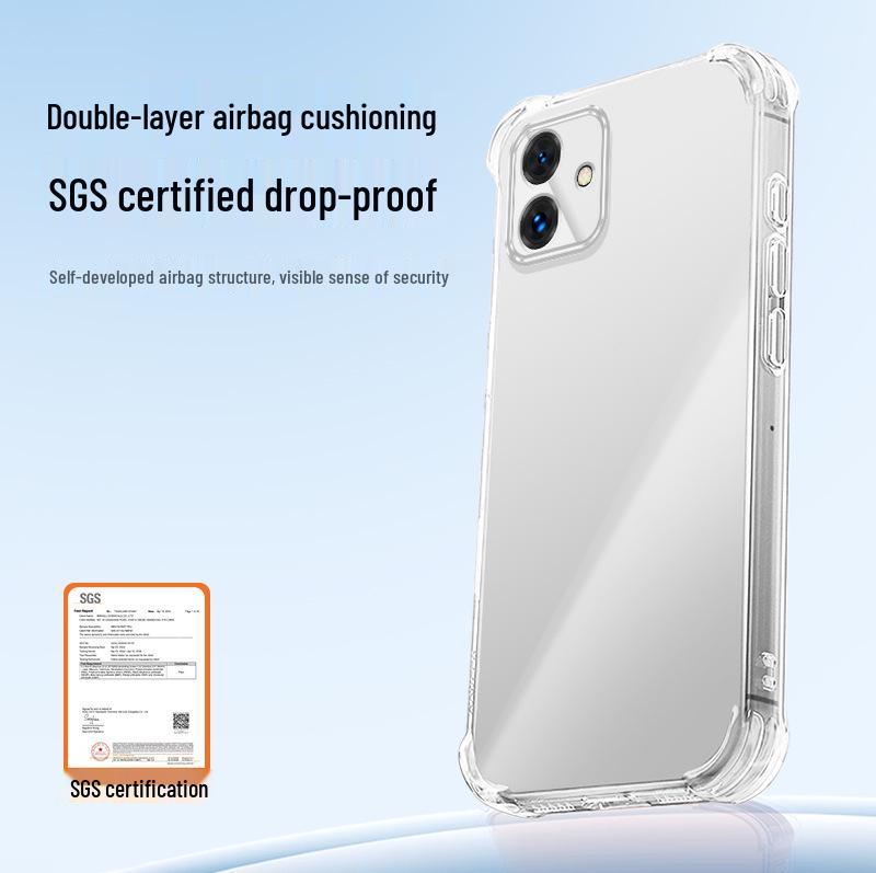 Honor Play6T/Play6T Pro/Play6C Transparent TPU Drop-Proof Phone Case with Shock-Absorbing Airbag Corners
