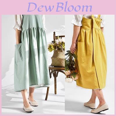 Cotton Work Apron With Logo Pockets For Home And Kitchen Use
