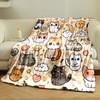 Cute Cartoon Cats and Suns Pattern Print Blanket Soft and Cozy Perfect for the Living Room Bed Sofa or a Nap,gift