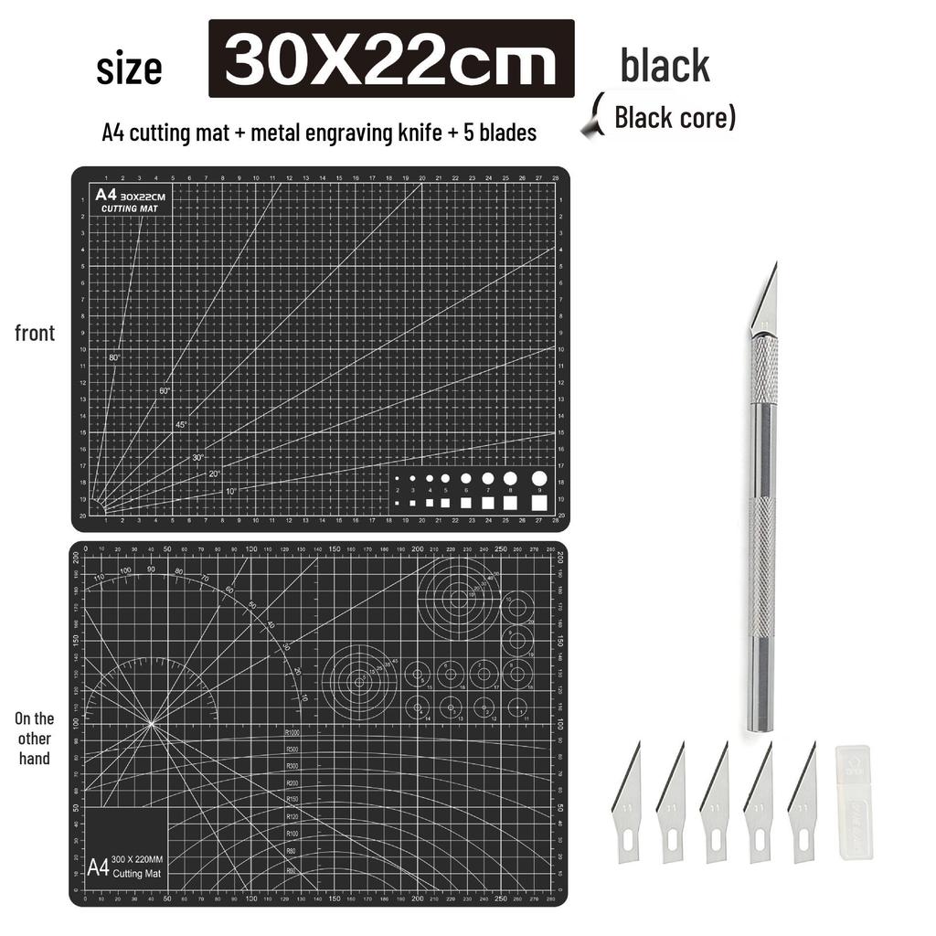 A4 3mm Thick Cutting Mat - Durable Handmade Desktop Pad for Paper Cutting & Writing