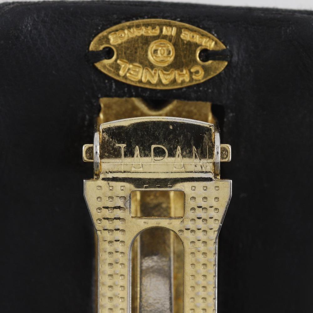 CHANEL COCO Mark Valletta black Suede/Plated Gold Women Used