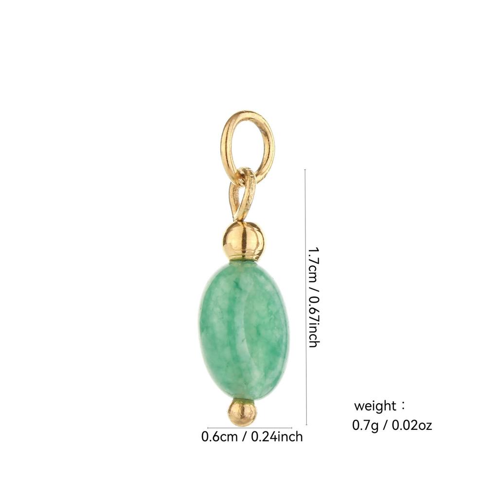 Handmade 18k Gold Electroplated Natural Stone Bead Earrings