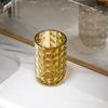 Bicchiere per collutorio di lusso, elegante, con design raffinato, trasparente, set per coppia, bicchiere per spazzolino, bicchiere per lavaggio a casa, motivo ghiacciaio.