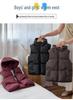 Kids' Hooded Thickened Vest - Warm Sleeveless Outerwear for Boys & Girls, Autumn/Winter Parent-Child Outfit.