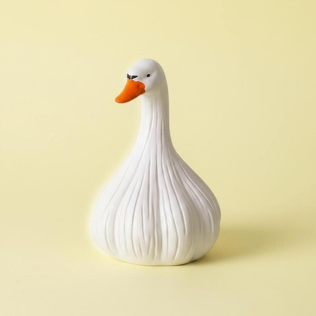 Duck Figurine Carved Resin Ornament Feather Textures