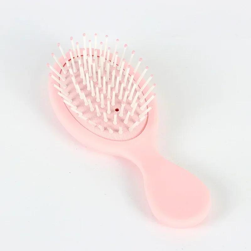 

Mini Kids Hairdressing Comb Scalp MassageHair Brush Baby Wet Curly Detangle Hair Brush for Hair Care Brushes & Combs розовый