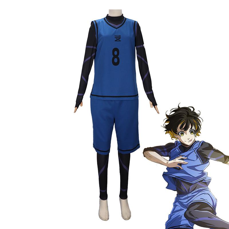 Blue Lock Anime Cosplay Jersey: Kiyoshi Ichi, Meguru Bachira, Hyoma Chigiri, Rensuke Kunigami
