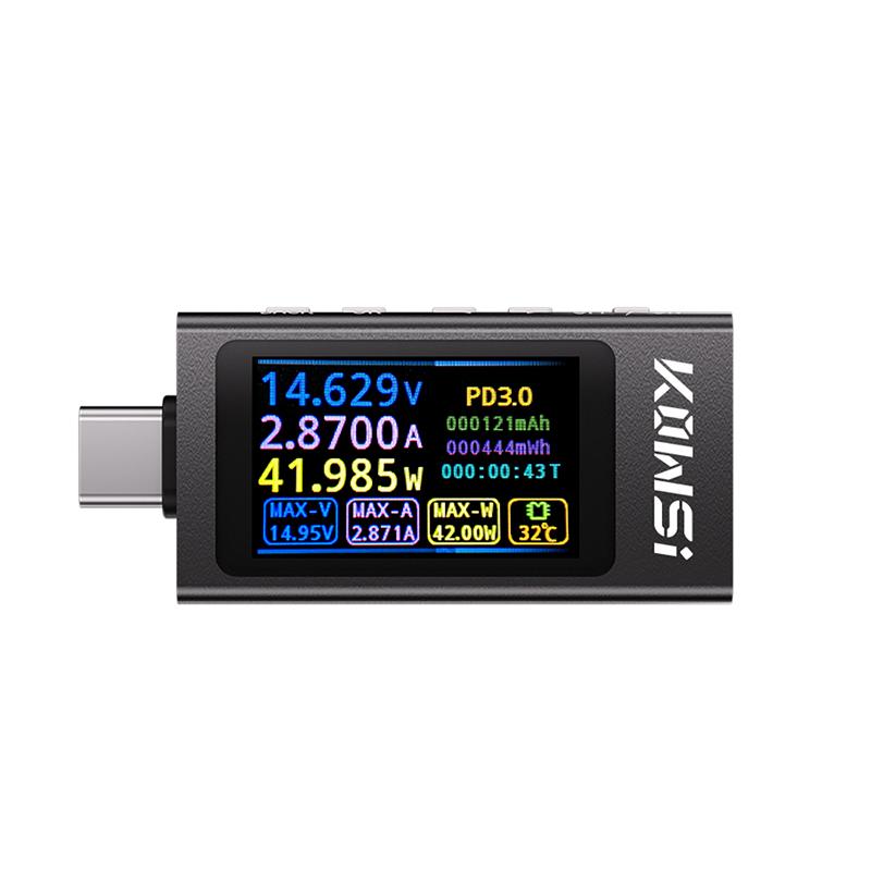 KWS-X1 Type-C Tester PD3.1 Fast Charging Protocol Test PDE-Marker Ripple Measurement PD QC Power Meter Voltage Current Meter