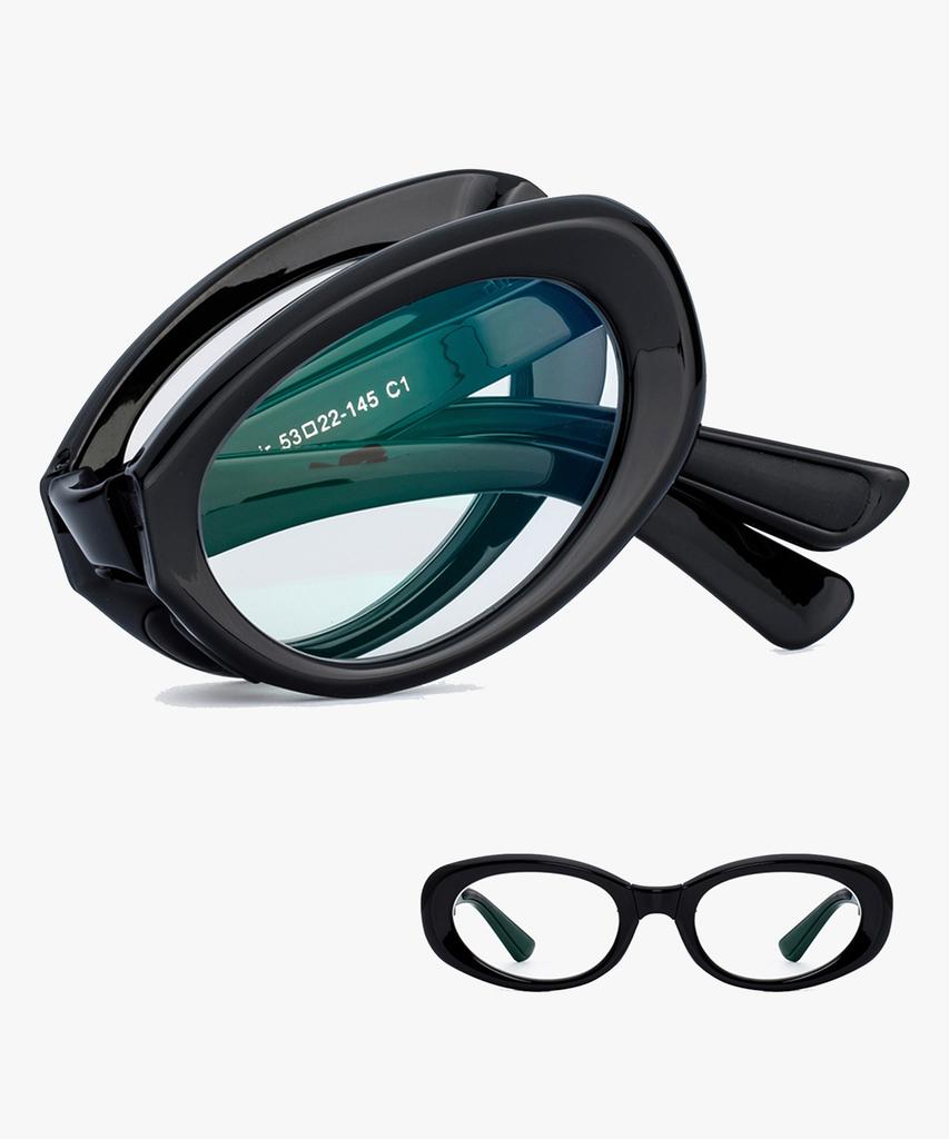 Likkeullou Rc Nirnir Folder Blue Light Glasses Black