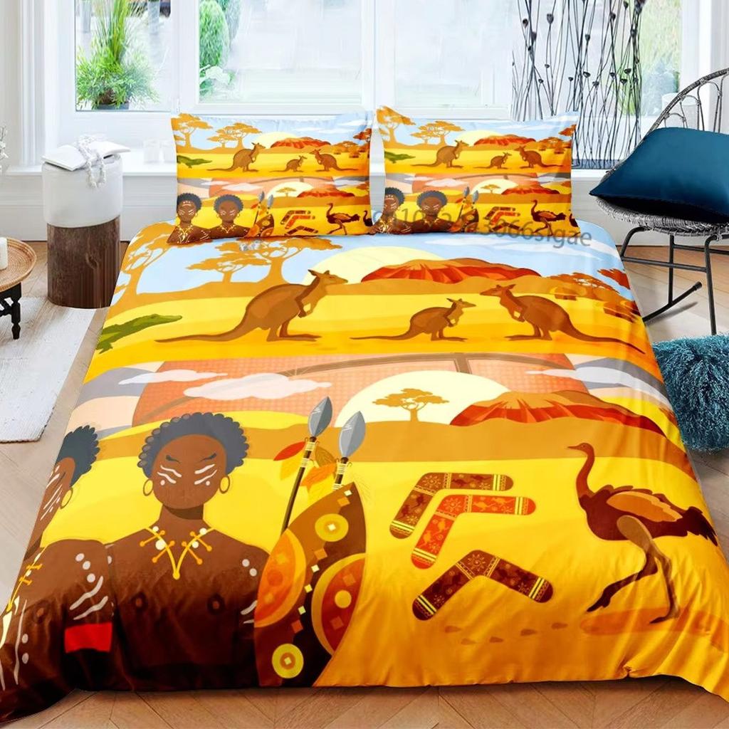 Retro Tribal Duvet Cover Suit Bedding Suit Quilt Cover Three-piece Set
