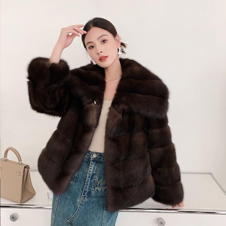 Fashion Young Slim Fit Jacket Autumn Winter Thickened Imitation Sable Eco Friendly Mao Mao Outerwear