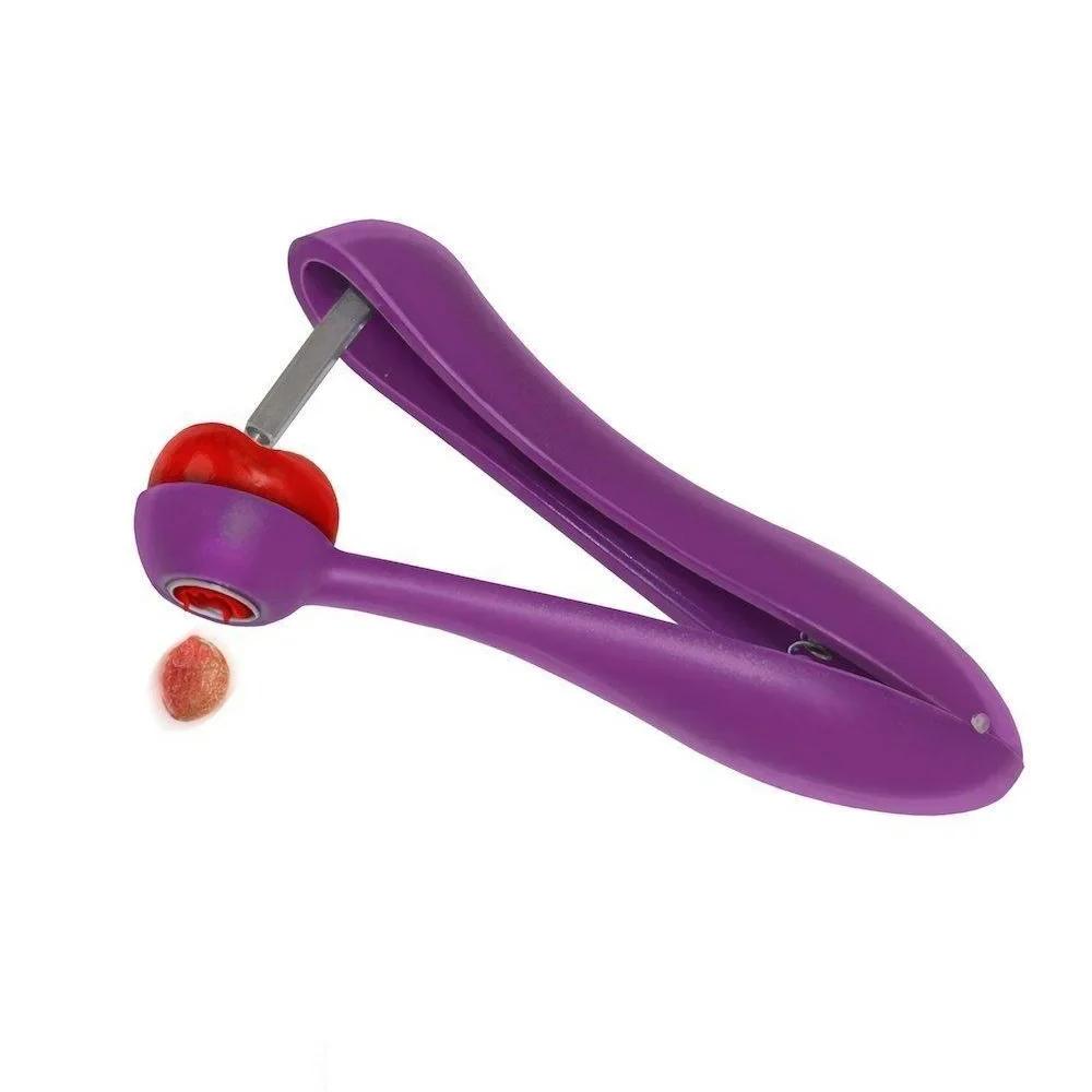 

Cherry Seed Tool Cherries Creative Kitchen Gadgets Fashionable Easy Cherry Fruit Core Seed Remover Fast Enucleate Squeeze фиолетовый