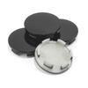 4pcs Wheel Center Caps, 62mm Outer Diameter, 56.2mm Inner Diameter, Highlight Black
