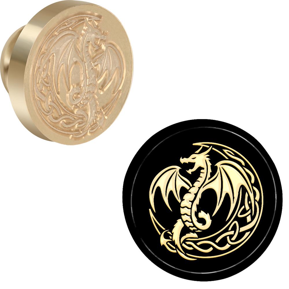 Lion, Crab, Snake, Elephant, Dragon Wax Seal Stamp Retro Sealing Wax Stamp Animals Collection 25mm Removable Brass Head for Enve