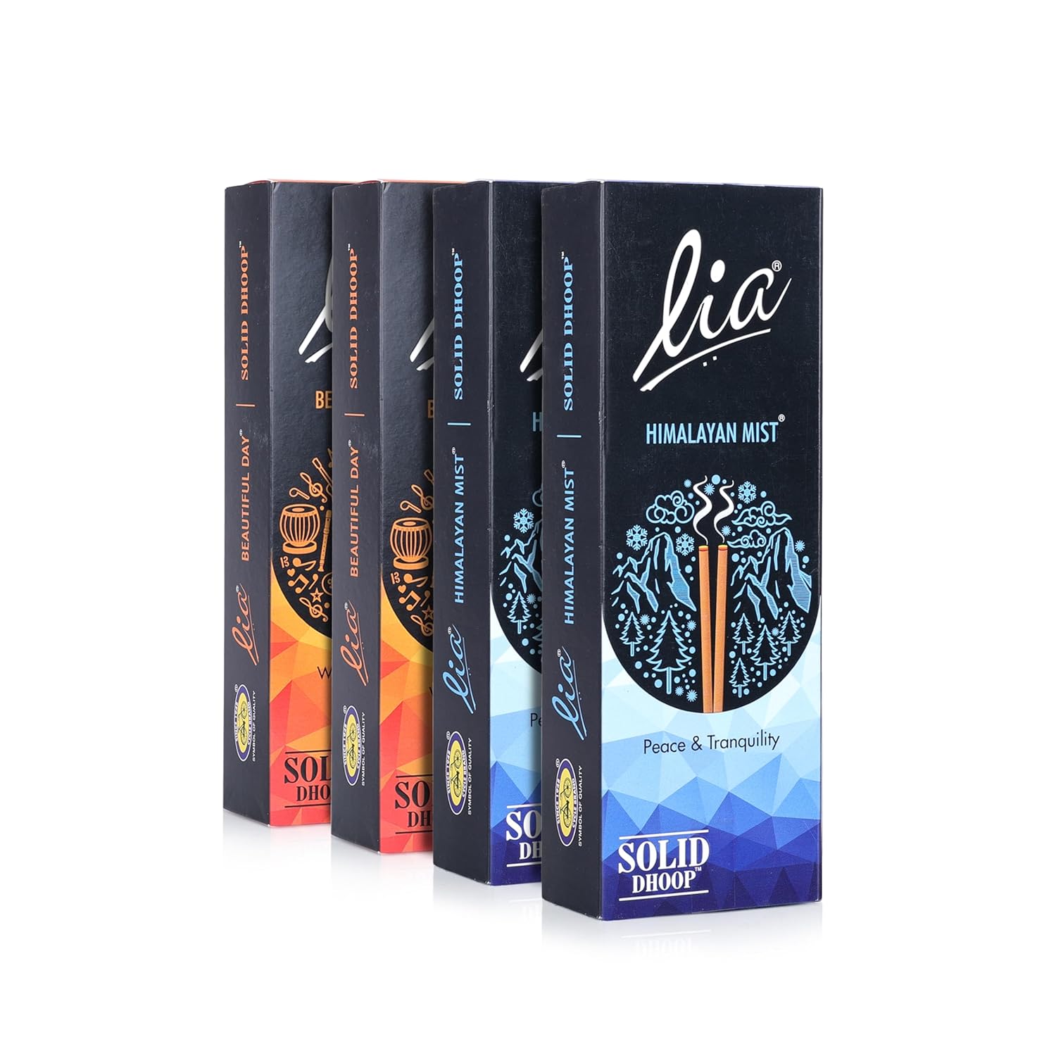 

Благовония Cycle Pure Lia Bambooless 6 дюймов 200 штук с подставкой для ежедневных ритуалов и медитации Прекрасный день (2 шт.) & Гималайский туман (2 шт.)