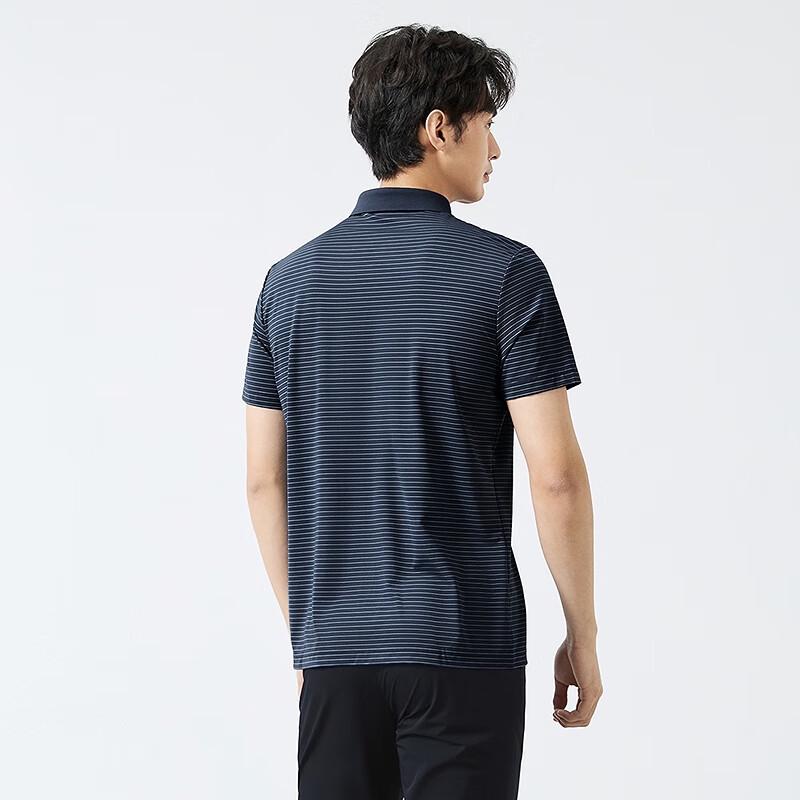 Мужская полосатая футболка-поло с коротким рукавом M
