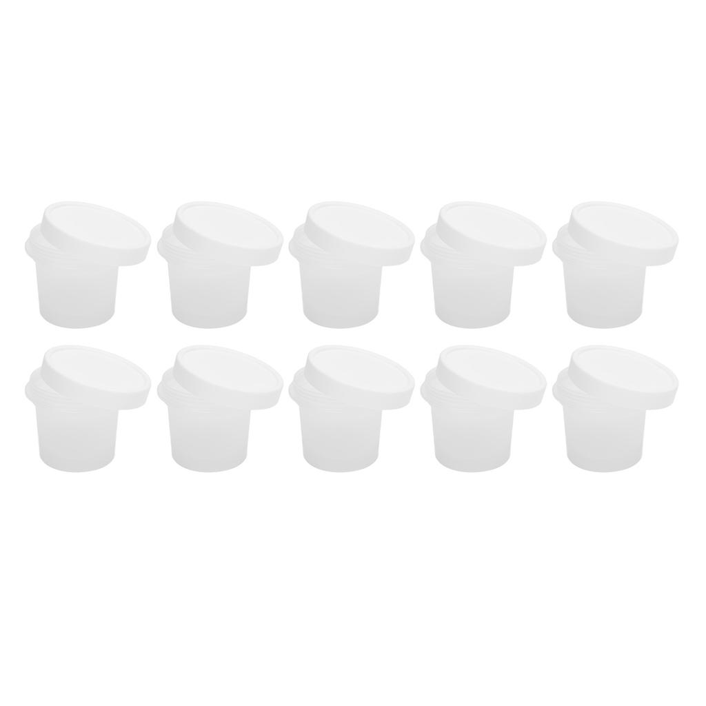 10pcs Dessert Cups with Lids High Temperature Resistant PP Plastic Party Serving Cup for Pudding Yog