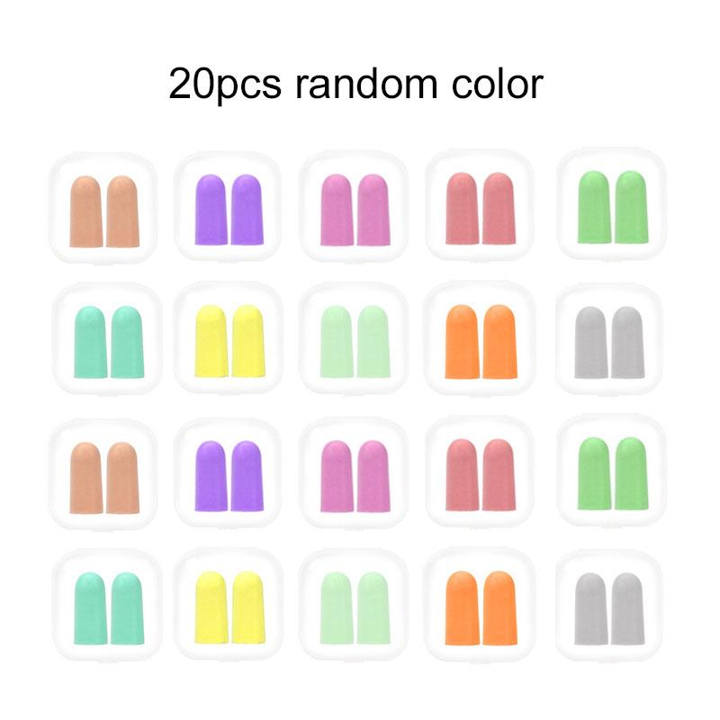 5/10/20pairs Soft Earplugs With Box Swimming Ear Plugs Reusable Noise Reduction Sleeping Ear Plugs Hearing Protector TMZ