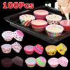 100PCS/Pack Disposable Cupcakes Cake Dessert Greaseproof Paper Dessert Making Paper Cups Festival Hygienic Party