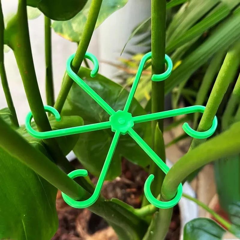 Flower Plant Stem Support Stakes Climbing Houseplant Stand Frame Plastic Garden No Stake Trellis Indoor Plant Holder Rack Hoops