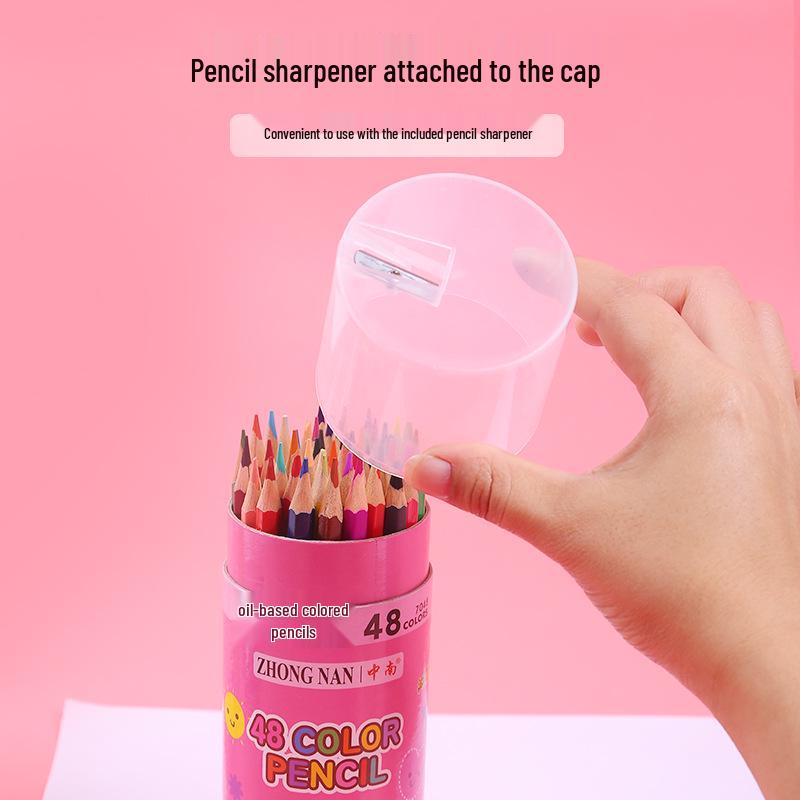 Erasable Oil-Based Colored Pencils Set - 48 Hand-Painted Shades for Students & Kids