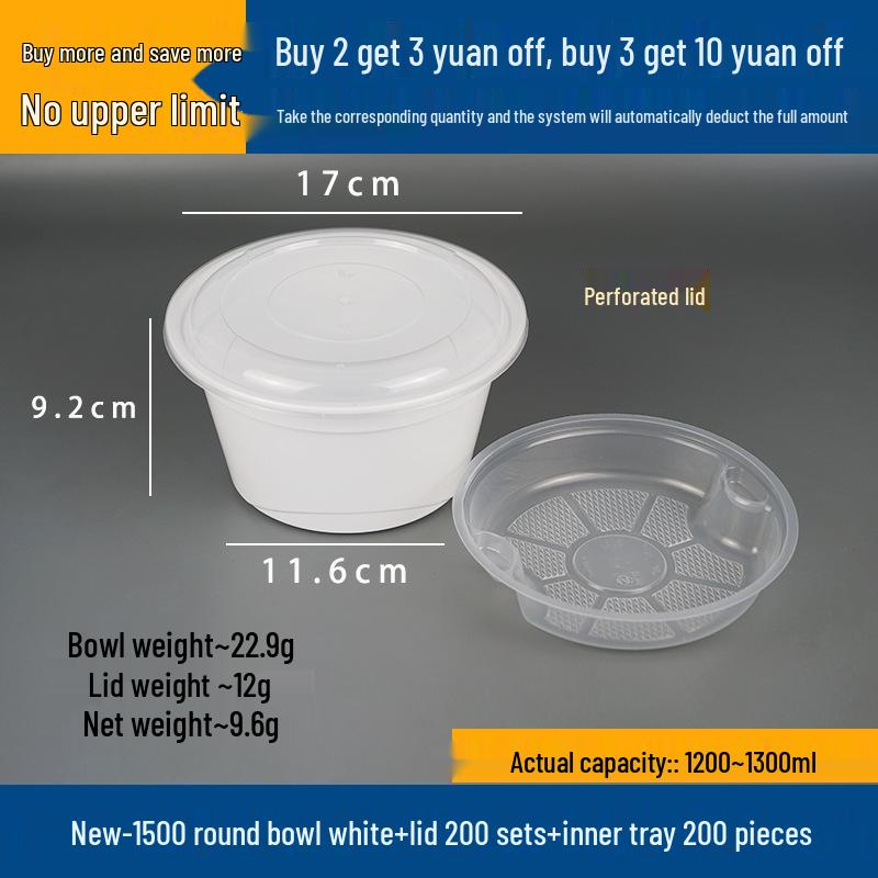 Doppelschichtige Takeaway-Box für Nudeln und Suppe - Nass-/Trocken-Trennung