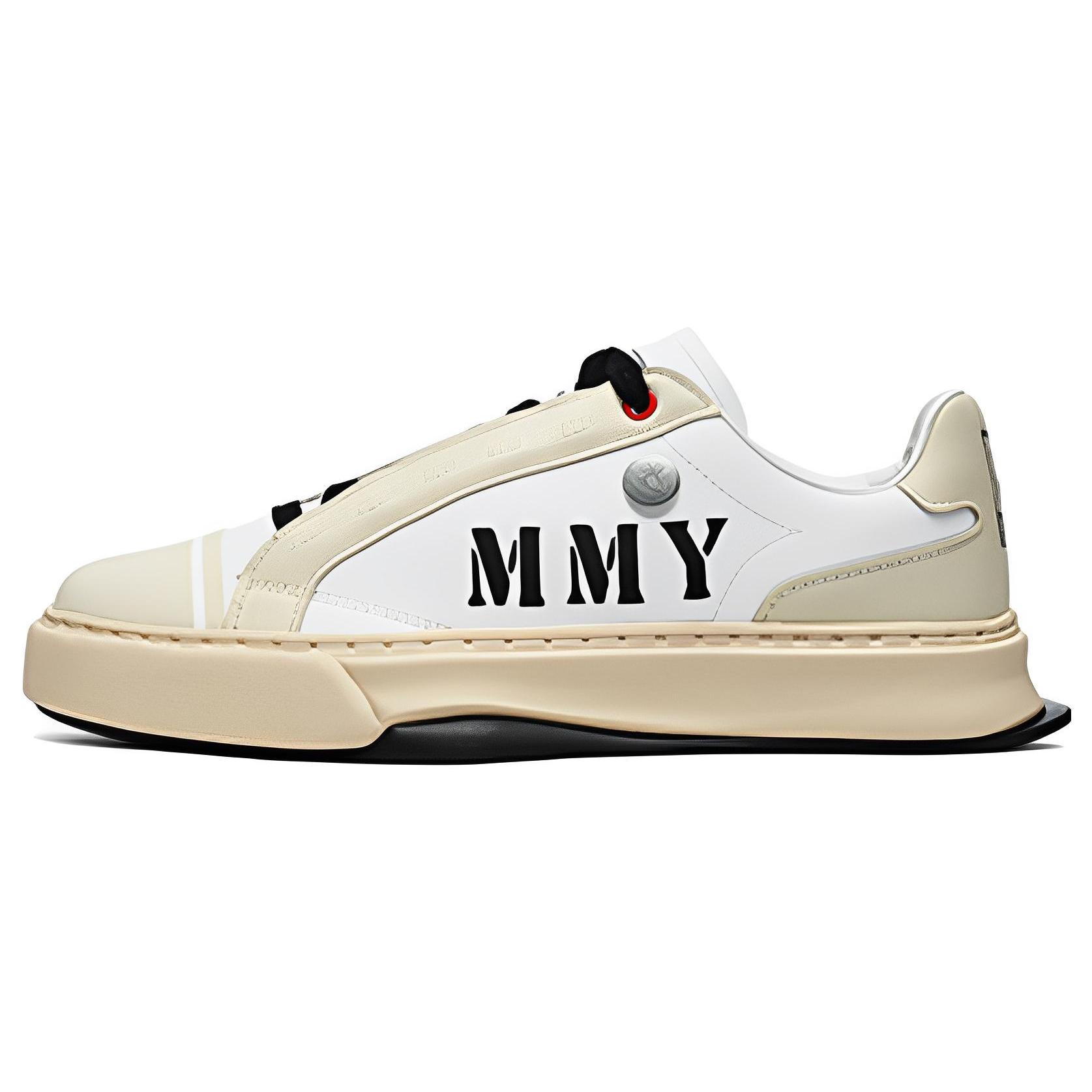MIHARA YASUHIRO x FILA FM 4 Кожаные Низкие Скейтбордические Кроссовки Мужские FILA Белые F12M234209FWF 44.5