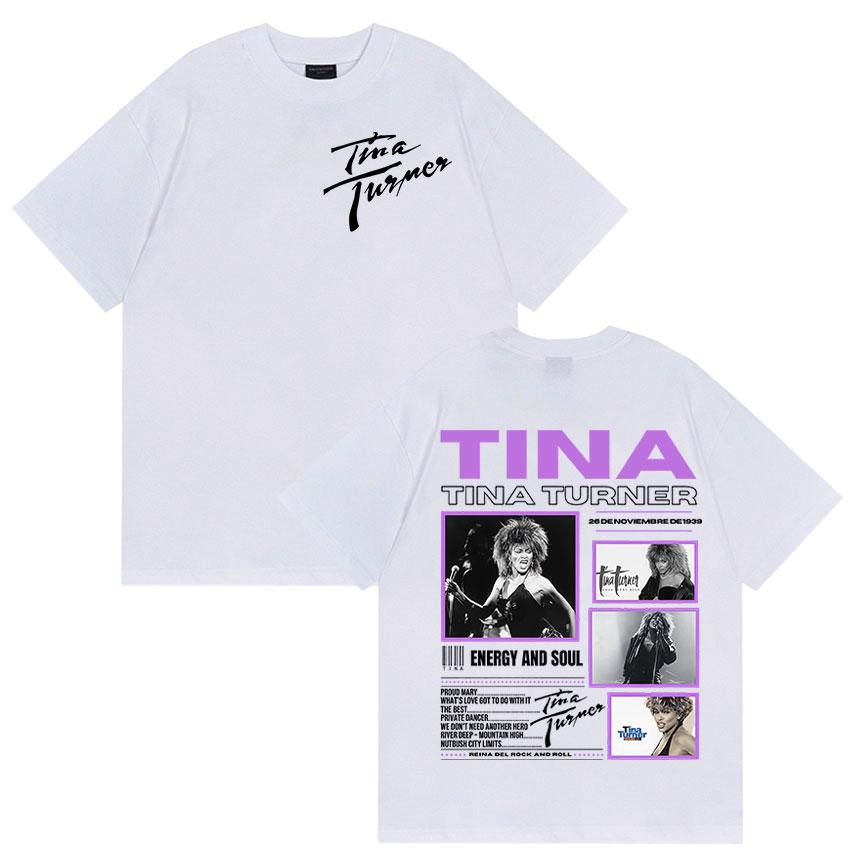 

2025 New Tina Turner Tour 2025 Graphic T Shirt Men Women Vintage High Quality Fashion T-shirts Hip-hop Clothing Oversized S