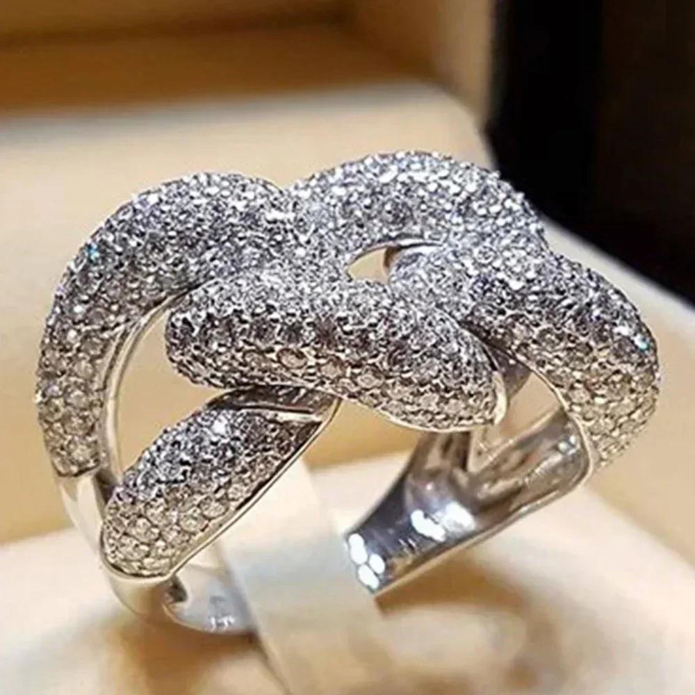 Fashion Geometric Design Women'S Ring Set - Modern Bride Wedding Engagement Jewelry Accessories For Wholesale