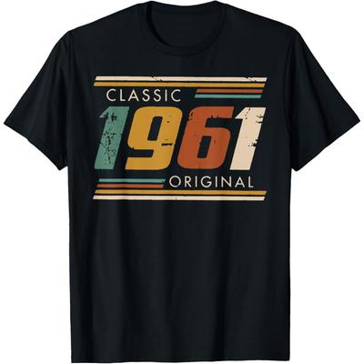 Classic 1961 Original Vintage Retro Birthday T Shirts Men Cotton Humor Streetwear Tee Short Sleeve Unisex Loose Clothing