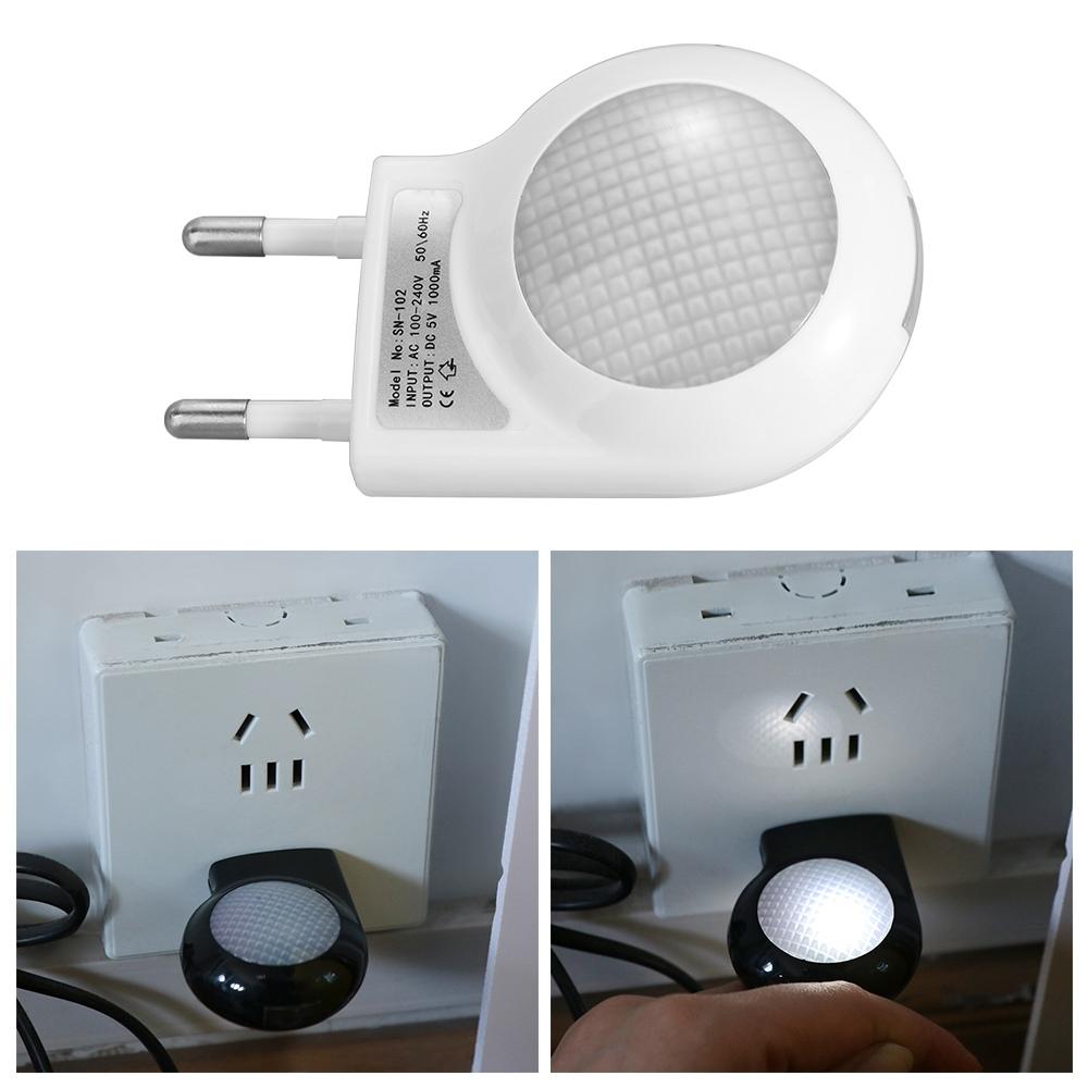 Dahili Işık Sensörü Kontrolü Mini Led Salyangoz Gece Lambası AB Fişi Yaratıcı Otomatik Gece Lambası Taşınabilir Başucu Lambası Koridor Balkon