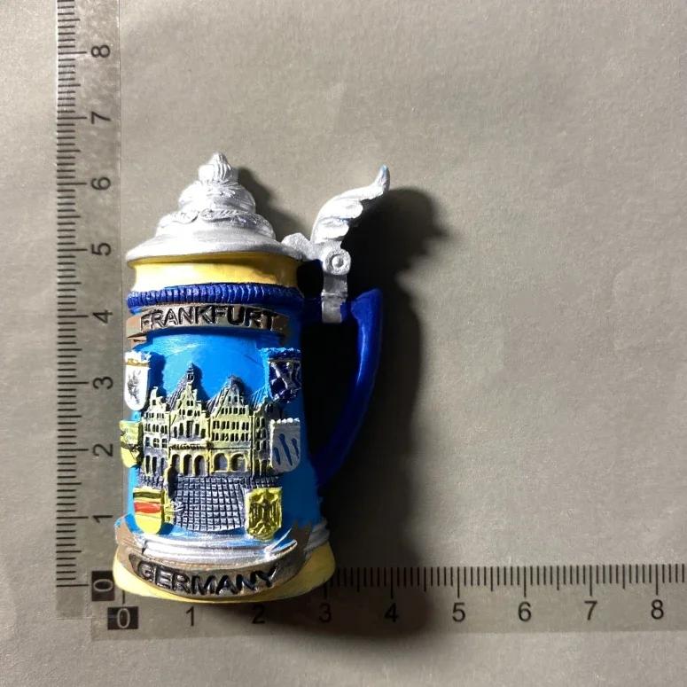 Germany Fridge Magnets Beer Mug Bavaria Munich Cochem Frankfurt Koln Salzburg Austria FINLAND Brugge Refrigerator Magnet Sticker