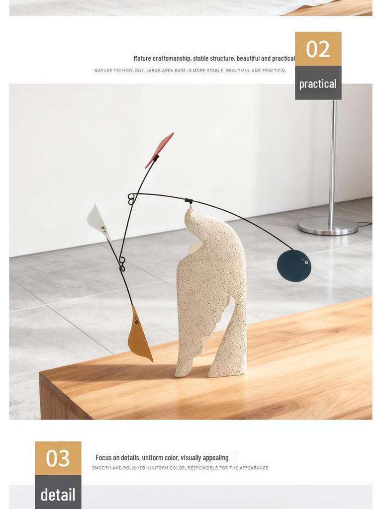 Nordic Bird Balance Metal Art Ornament for Home and Office Décor