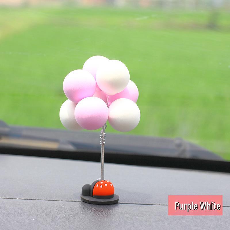 Macaron Glass Car Perfume Ornament with Colorful Confession Balloon Design