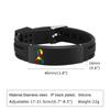 Vnox 12mm/16mm Personalized Autism Awareness Bracelet, Men Women Custom Medical Alert ID Bracelets,Anti-Lost Adjustable Bracelet