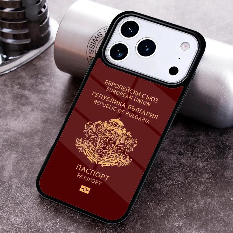 Bulgaria Passport Flag Map Phone Case For iPhone 17 16 15 14 13 12 11 Pro Max Plus 17Air Soft Silicone Cover