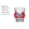 Hand Painted Pattern Glass Cup for Women, Small Wine Cup, Durable Human Bikini, Shot Glass
