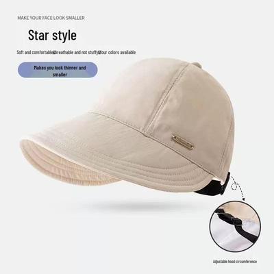 Quick-Drying Star Style Women's Sun Hat 2025: New Duckbill Fisherman Equestrian Hat for Summer