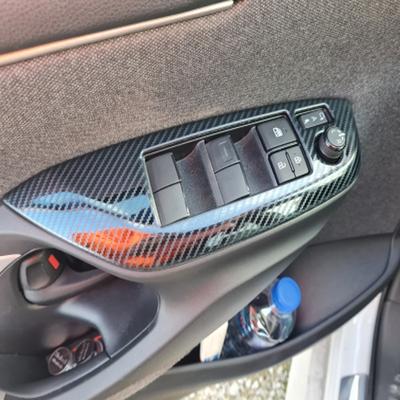 For Toyota Yaris Cross Door Window Control Switch Panel Cover Glass Lift Buttons Frame Trims Car Accessories