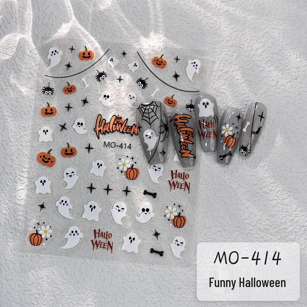Halloweenské nálepky na nehty - Vtipné, samolepicí dekorace