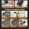 Suction Cup Storage Rack Wall Mounted No-Drill Bathroom Kitchen Drainage Organizer Carbon Steel